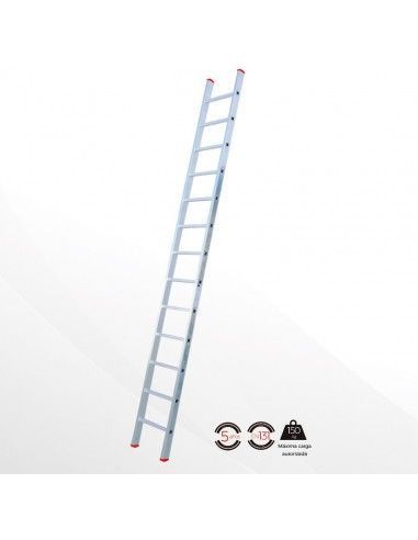 Escalera Aluminio 1x10 - 2,88 Metros - 52x25mm