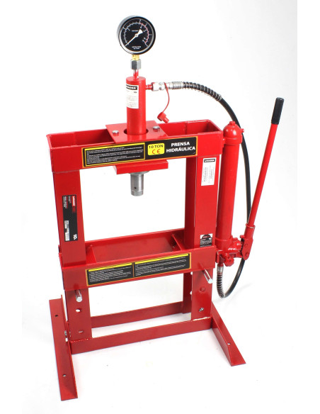 Prensa Hidráulica 10T con Manómetro - 63566 - Mader