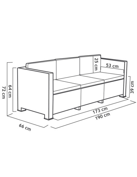 Muebles Jardín Diva Tropea Grafito
