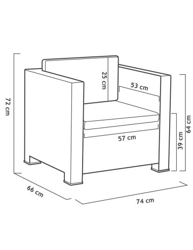 Muebles Jardín Diva Tropea Grafito