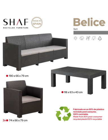 Muebles Jardín Belice Grafito