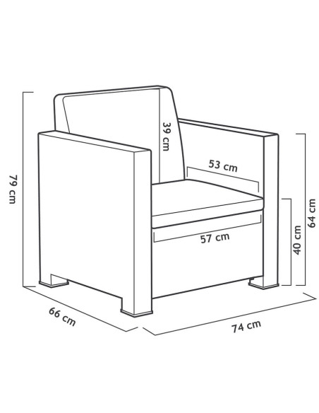 Muebles Jardín Belice Grafito