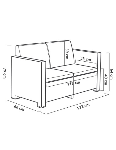 Muebles Jardín Evo Confort Grafito