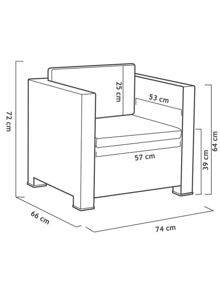 Muebles Jardín Manhattan Grafito