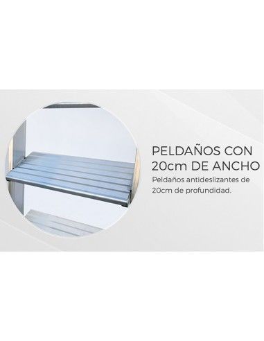 Escalera Industrial Tempo 4 Peldaños - 1,00 M