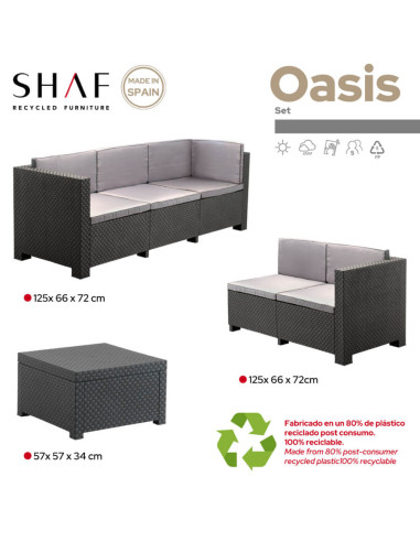 Muebles Jardín Oasis Grafito