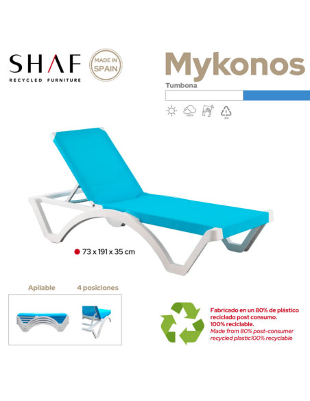 Tumbona Mykonos Azul Claro