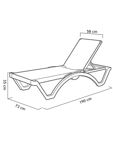 Tumbona Mykonos Azul Claro