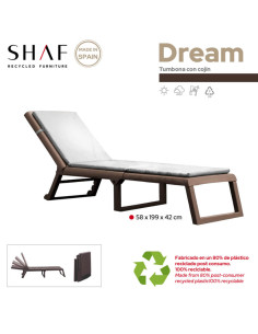 Tumbona Dream con Cojín Wengué