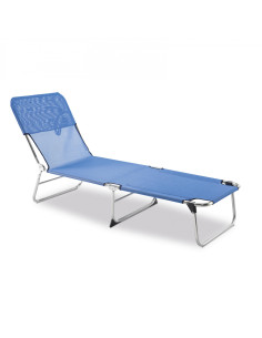 Tumbona Cama Playa Azul Aluminio