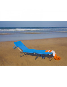 Tumbona Cama Playa Azul Aluminio 2