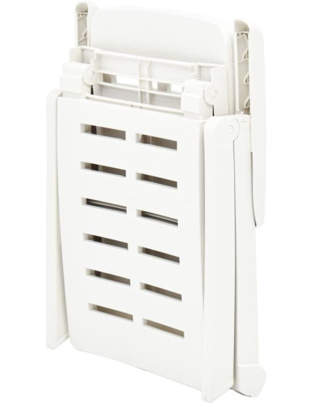 Tumbona Plegable Smeraldo con Ruedas Blanca