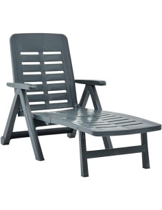 Tumbona Plegable Smeraldo con Ruedas Verde