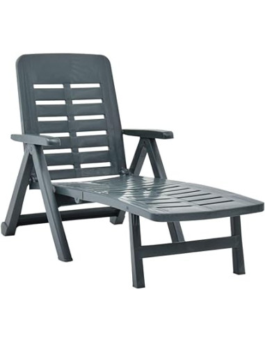 Tumbona Plegable Smeraldo con Ruedas Verde