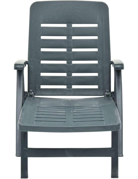 Tumbona Plegable Smeraldo con Ruedas Verde