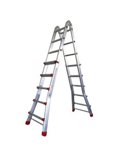 Escalera Telescópica Aluminio 3+3 Pestaña 2