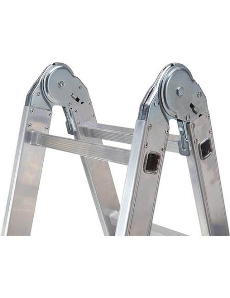 Escalera Telescópica Aluminio 3+3 Pestaña