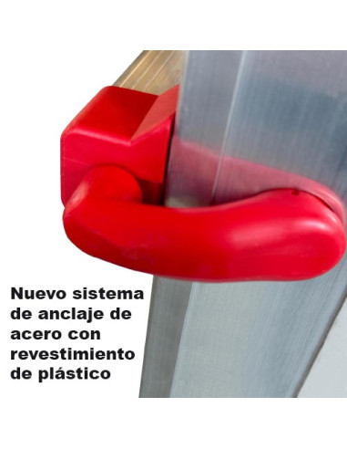 Escalera Telescópica Aluminio 3+3 Pestaña