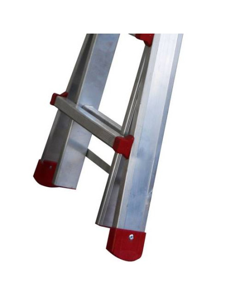 Escalera Telescópica Aluminio 3+3 Pestaña