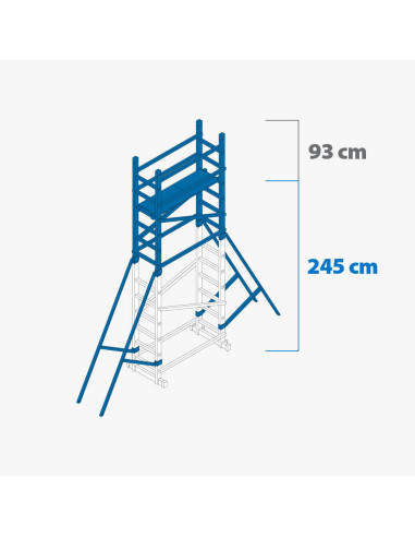 Andamio Modular Aluminio - 4,45 Metros - Pack A+B