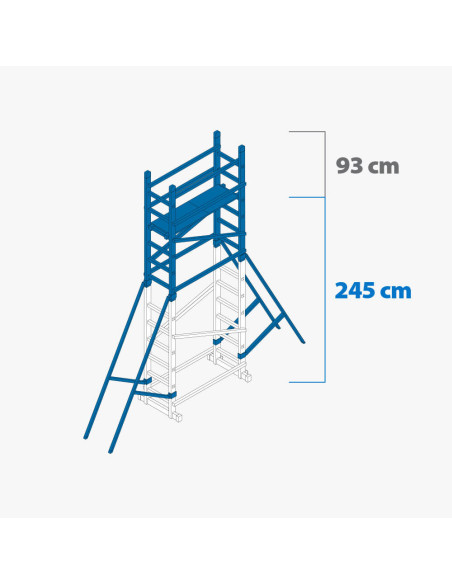 Andamio Modular Aluminio - 6,13 Metros - Pack A+B+C