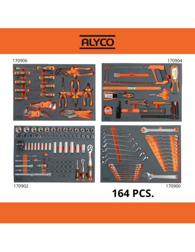 Composición 164 Herramientas Carros - 4 Cajones Alyco