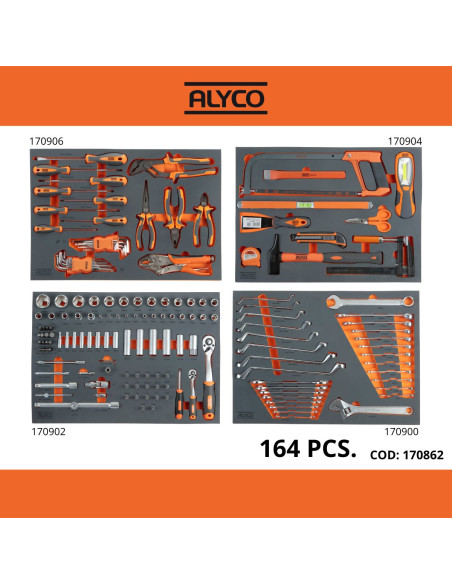 Carro Herramientas 6 Cajones 164 Herramientas Alyco 170862