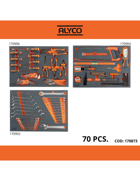 Carro Herramientas 3 Cajones 70 Herramientas Alyco 170873