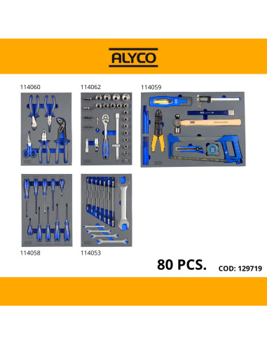 Carro Herramientas 80 Piezas Alyco 129719