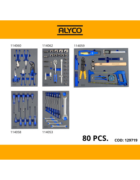 Carro Herramientas 80 Piezas Alyco 129719