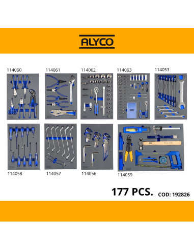 Carro Herramientas 177 Piezas Alyco 192826