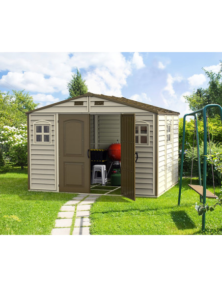 Caseta PVC Woodside 239x324x233 cm - Duramax