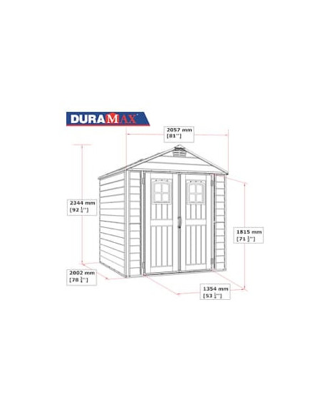 Caseta PVC Storemax Plus 209x210x231 cm - Duramax