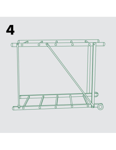 Andamio Clásico 5+5 Peldaños - 3 Metros