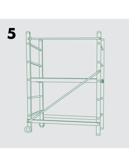 Andamio Clásico 5+5 Peldaños - 3 Metros