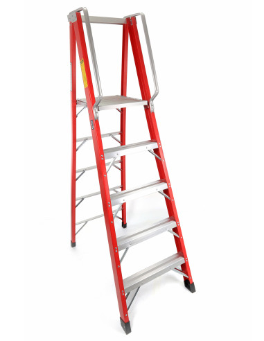 Escalera Fibra Tijera 2x5 - 1,42 Metros - 10401 - Mader