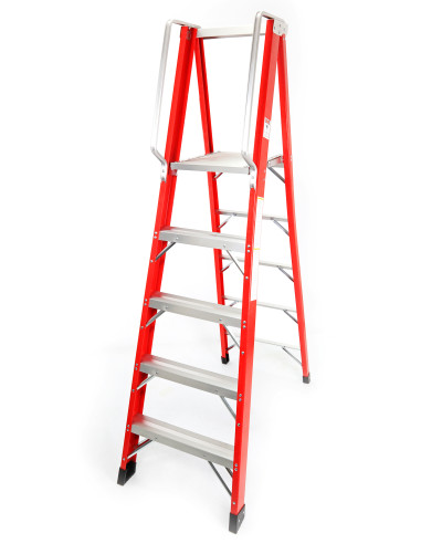 Escalera Fibra Tijera 2x5 - 1,42 Metros - 10401 - Mader