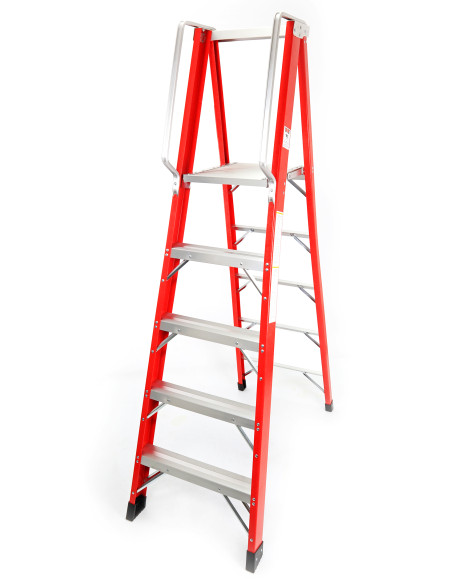 Escalera Fibra Tijera 2x5 - 1,42 Metros - 10401 - Mader