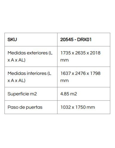 Caseta Metálica Top Shed Pent Roof 173x263x201...