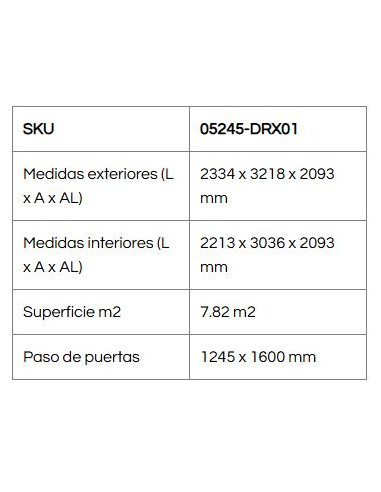 Caseta Metálica Top Hércules 233x321x209 cm - Duramax