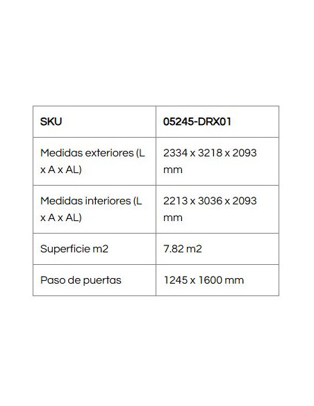 Caseta Metálica Top Hércules 233x321x209 cm - Duramax