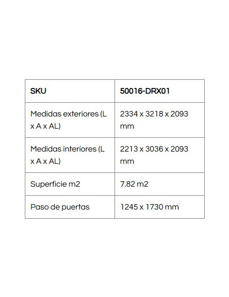 Caseta Metálica Top Colossus 233x321x209 cm - Duramax