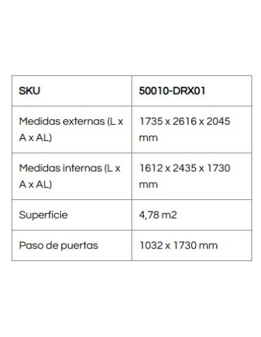 Caseta Metálica Top Titan 173x261x204 cm - Duramax