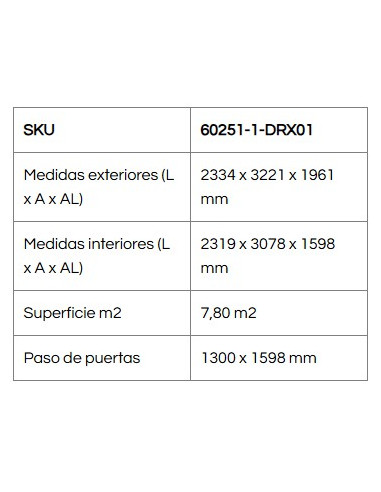 Caseta Metálica Eco Gandia 233x322x196 cm - Duramax