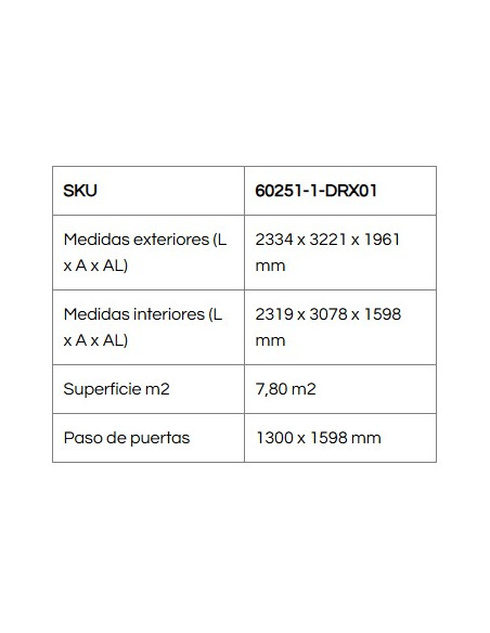 Caseta Metálica Eco Gandia 233x322x196 cm - Duramax