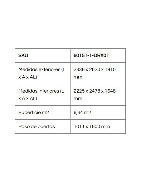 Caseta Metálica Eco Calpe 233x262x191 cm - Duramax