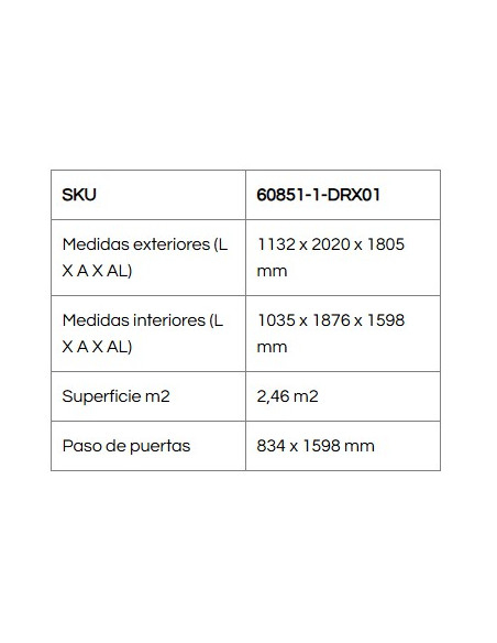 Caseta Metálica Eco Denia 113x202x180 cm - Duramax