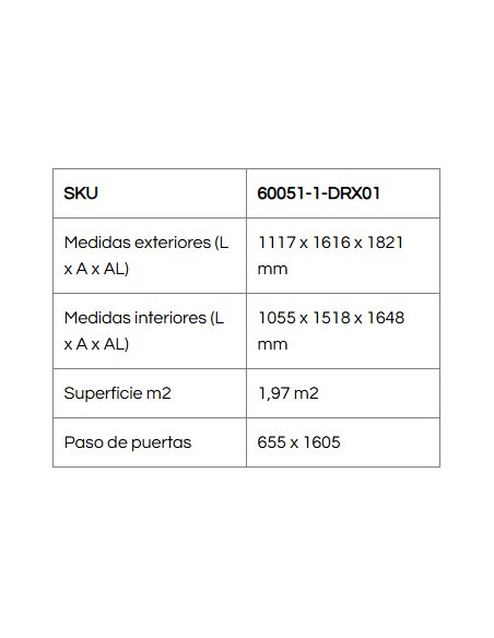 Caseta Metálica Elche 111x161x182 cm - Duramax