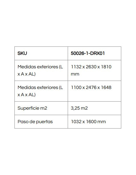 Caseta Metálica Eco Pent Roof 113x263x181 cm - Duramax