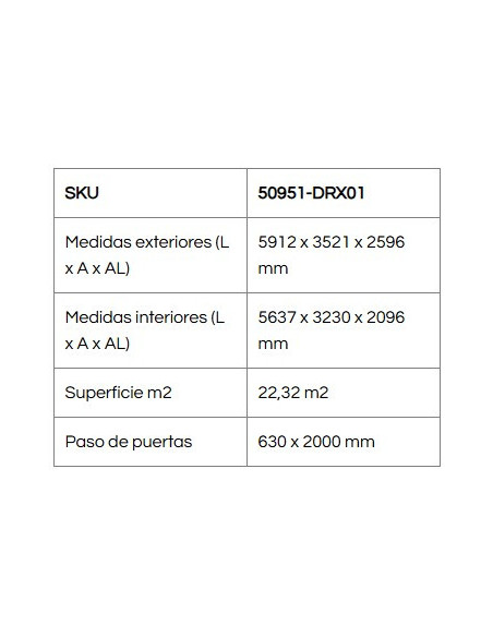 Garaje Metálico Lyon 591x352x259 cm - Duramax